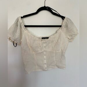 Ivory Forever 21 Crop Top